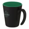 Taza de cerámica con asa de 360 ml "Oli" Estándar | Verde-Negro intenso | sin montaje de publicidad | no disponible | no disponible