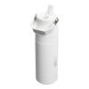 Botella de agua de 700 ml con pajita abatible "Stanley IceFlow™ 2.0" Estándar | Blanco escarchado | sin montaje de publicidad | no disponible | no disponible