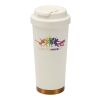 Vaso térmico Hampton de 480 ml, de acero inoxidable reciclado RCS, con doble pared y aislamiento al vacío Crema