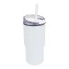 Vaso térmico de doble pared reciclado RCS de 540 ml de Westin con pajita blanco