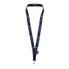 Lanyard de PET reciclado con cierre independiente "Tom" Estándar | Azul profundo | sin montaje de publicidad | no disponible | no disponible | no disponible