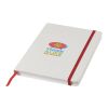 Libreta blanca con cinta de color A5 "Spectrum" Estándar | Blanco-Rojo | sin montaje de publicidad | no disponible | no disponible | no disponible