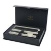 Juego de bolígrafo y rotulador Parker IM Essentials - plateado Negro intenso