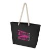 Bolsa Tote de playa de material reciclado GRS de 270 g/m² "Florida" Negro intenso-Negro intenso