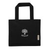 Bolsa Tote con fuelle mini de algodón reciclado GRS de 220&nbsp;g/m² de 9&nbsp;l "Odessa" Estándar | Negro intenso | sin montaje de publicidad | no disponible | no disponible | no disponible