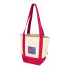Bolsa Tote mini de algodón reciclado GRS de 320&nbsp;g/m² "Sam" Estándar | Rojo-Natural | sin montaje de publicidad | no disponible | no disponible | no disponible