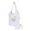 Bolsa de tela de algodón reciclada GRS «Madras Blend», 140 g/m², plegable, 7 l blanco