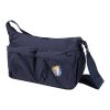 Bolso bandolera para portátil Calli de 33 cm de GRS, de nailon reciclado Azul marino
