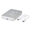 Batería externa magnética Avis de 10 000 mAh fabricada con aluminio reciclado RCS Plata