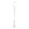 Lanyard de plástico reciclado para smartphone con sincronización de datos integrada y cable 5 en 1 de carga rápida de 65 W "Franz" Estándar | Blanco | sin montaje de publicidad | no disponible | no disponible | no disponible