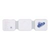 Cargador inalámbrico plegable 3 en 1 de 15&nbsp;W de plástico reciclado "Armus" Estándar | Blanco | sin montaje de publicidad | no disponible | no disponible