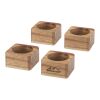 Portapañuelos de madera de acacia de Napora Madera