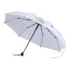 Paraguas Agnes de 53 cm, plegable y con apertura automática, fabricado en RPET blanco