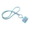 Lanyard con soporte para teléfono con tubo de plástico reciclado "Tubyard" Azul hielo | sin montaje de publicidad | no disponible | no disponible