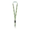 Lanyard de PET reciclado "Bucks" Negro intenso-Blanco | 10mm | sin montaje de publicidad | no disponible | no disponible