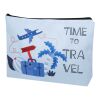 Bolsa de viaje de rPET en sublimación (grande) "Ayla" Negro intenso-Blanco | no disponible | Sublimación | all over | 340 mm x 484 mm