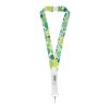 Lanyard de PET reciclado "Addie" blanco-blanco | 15mm | Sublimación | all over, back | 15 mm x 900 mm