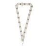 Lanyard ajustable RPET de sublimación "Liv" Blanco-Blanco | sin montaje de publicidad | no disponible | no disponible