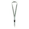 Lanyard de PET reciclado con hebilla de seguridad "Balta" Negro intenso-Blanco | 10mm | sin montaje de publicidad | no disponible | no disponible