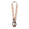 Cordón de sublimación Lior RPET con pulsera de silicona blanco