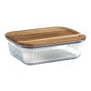 Fiambrera Citizen Green Purlunch de 1000 ml de vidrio de borosilicato blanco