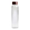 Botella de agua Citizen Green Purflow de 500 ml de vidrio de borosilicato blanco