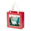 Bolsa de papel Smartfold de 230 g/m² con asas de cinta y laminado brillante - 24 x 10 x 24 cm blanco