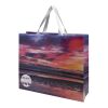 Bolsa de papel Smartfold de 230 g/m² con asas de cinta y laminado brillante - 42 x 12 x 35 cm blanco