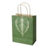Bolsa de papel reciclado de uso agrícola, 150 g/m², con asas trenzadas - 18 x 9 x 23 cm Blanco marfil
