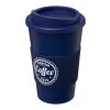 Vaso térmico Americano® de 350 ml con agarradera Azul | sin montaje de publicidad | no disponible | no disponible