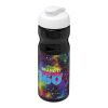 Bidón deportivo con Tapa Flip de 650 ml H2O Base® Negro intenso-Blanco | sin montaje de publicidad | no disponible | no disponible