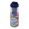 Bidón deportivo e infusor con Tapa Flip de 650 ml H2O Base® Transparente-Azul | sin montaje de publicidad | no disponible | no disponible