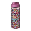 Bidón deportivo con tapa Flip de 850 ml "H2O Vibe" Blanco-Rosa | sin montaje de publicidad | no disponible | no disponible