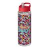 Bidón deportivo con tapa con boquilla de 850 ml "H2O Vibe" Blanco-Rojo | sin montaje de publicidad | no disponible | no disponible