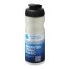 Bidón deportivo con tapa Flip de 650&nbsp;ml "H2O Eco" Blanco marfil-Negro intenso | sin montaje de publicidad | no disponible | no disponible