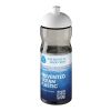 Bidón deportivo con tapa Dome de 650&nbsp;ml "H2O Eco" Carbón-Blanco | sin montaje de publicidad | no disponible | no disponible