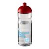 Bidón deportivo con tapa Dome de 650&nbsp;ml "H2O Eco" Blanco-Rojo | sin montaje de publicidad | no disponible | no disponible