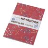 Libreta A5 de tapa blanda con 50 hojas de papel reciclado "Novella Austen" Rojo