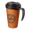 Americano Grande taza 350 ml con tapa antigoteo Naranja-Negro intenso | sin montaje de publicidad | no disponible | no disponible