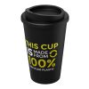 Taza con aislamiento de 350 ml de material reciclado "Americano®" negro | sin montaje de publicidad | no disponible | no disponible