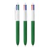 BIC® 4 Colours Wood Style Blanco-verde | Impresión De Pantalla 1 color | Cuerpo-a la derecha del clip&nbsp; | 30.00 mm x 43.00 mm