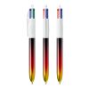BIC® 4 Colours® Flags Collection + lanyard Blanco-Negro-Rojo-Negro / rojo / amarillo(3) | sin montaje de publicidad | no disponible | no disponible