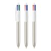 BIC® 4 Colours Shine bolígrafo Blanco-plata metalizado | no disponible