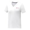 Camiseta de manga corta y cuello en V para mujer "Somoto" Blanco | M