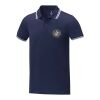 Polo de manga corta con ribete para hombre "Amarago" Estándar | Azul profundo | XL | sin montaje de publicidad | no disponible | no disponible | no disponible