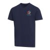 Camiseta orgánica unisex de 200 g/m² con certificado OCS de manga corta y cuello de pico "Balfour" Azul marino | XXS