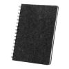 MISHIMA. Cuaderno A5 con tapa semidura de fieltro reciclado (100% rPET) con anillas y páginas rayadas Impresión De Pantalla 1 color