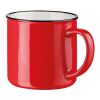 VERNON. Taza de cerámica de 340 ​​ml Rojo | sin montaje de publicidad