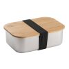 SHINO. Fiambrer. Recipiente hermético de acero inoxidable y tapa de bambú Beige | sin montaje de publicidad