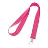 LARIAT. Lanyard de poliéster Rosa | sin montaje de publicidad
